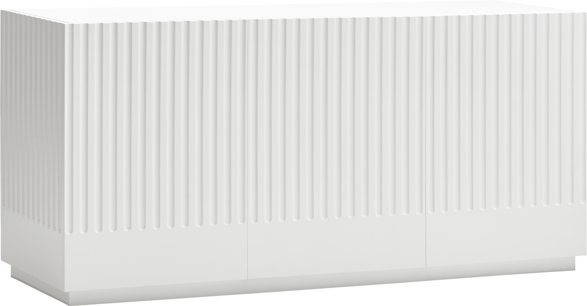 Teulat Doric dizajnová drevená komoda - Biela, 150 cm