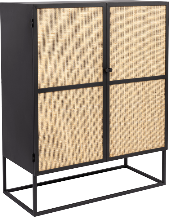 WL-Living Guuji čierna skrinka s výpletom - 100 cm