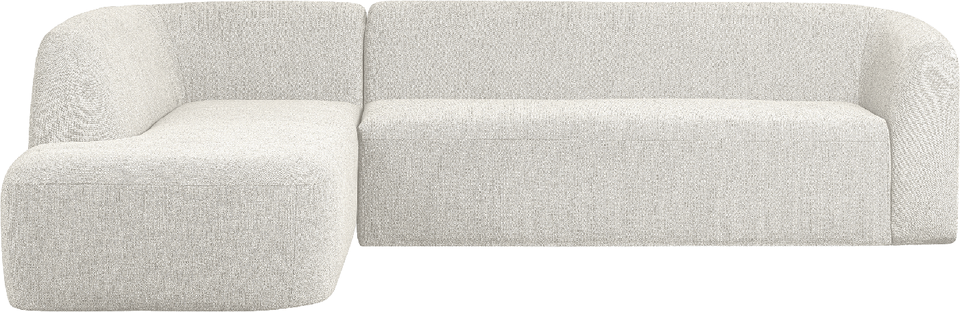 BePureHome Sloping rohová sedačka - Biela, Ľavá