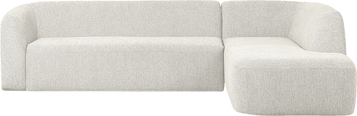 BePureHome Sloping rohová sedačka - Biela, Pravá