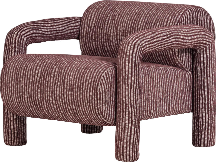 Woood Lenny dizajnové kreslo - Burgundy