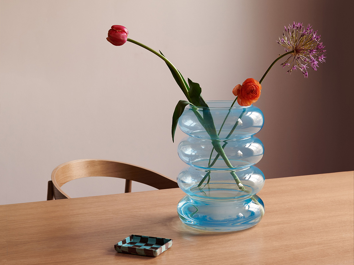 FÉST Amsterdam Bubble sklenená váza - 34 cm 7
