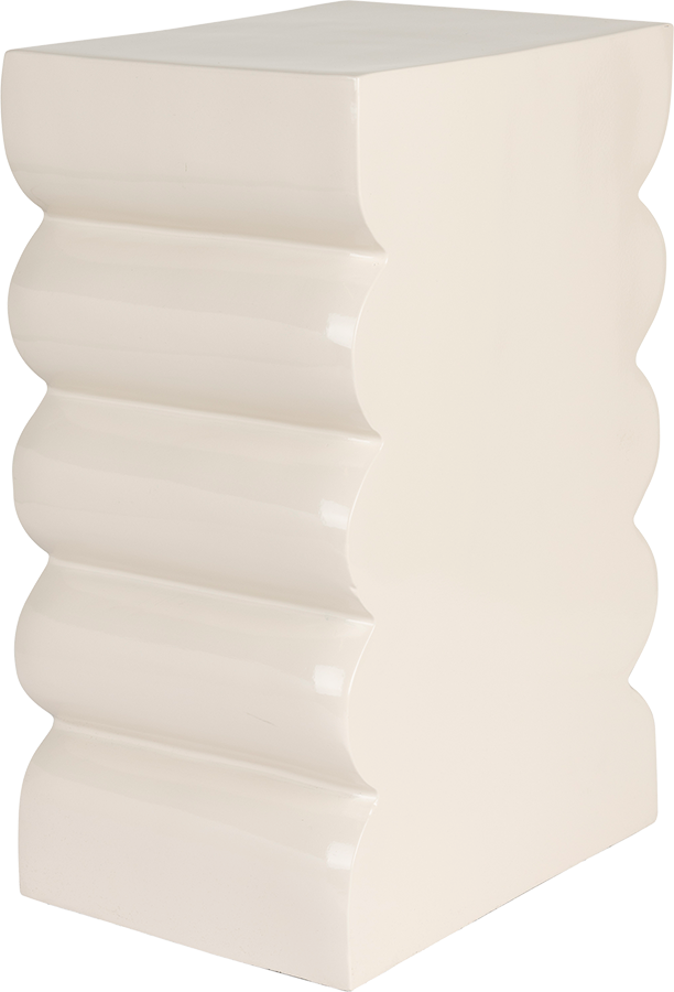 Zuiver Curves príručný dizajnový stolík - Béžová