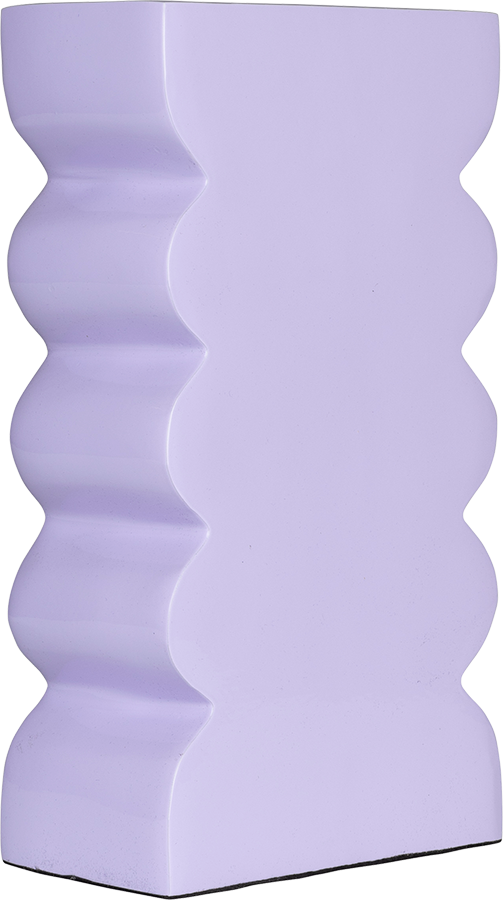 Zuiver Curves dizajnová kovová váza - Fialová, Nízka