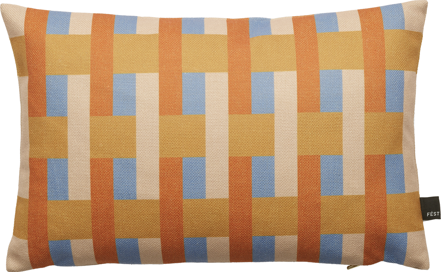 FEST Amsterdam Stripes and Checks dekoračné vankúše 30 x 45 cm - Hnedá + Modrá