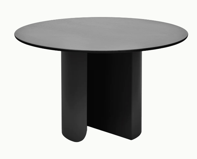 FEST Amsterdam Plateau jedálenský stôl - Čierny top, Čierna podnož, Okrúhly