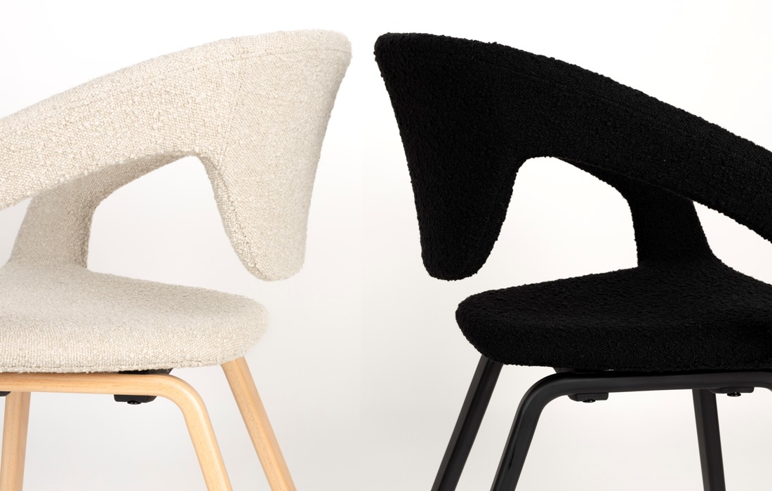 Zuiver Flexback boucle čalúnená stolička 9