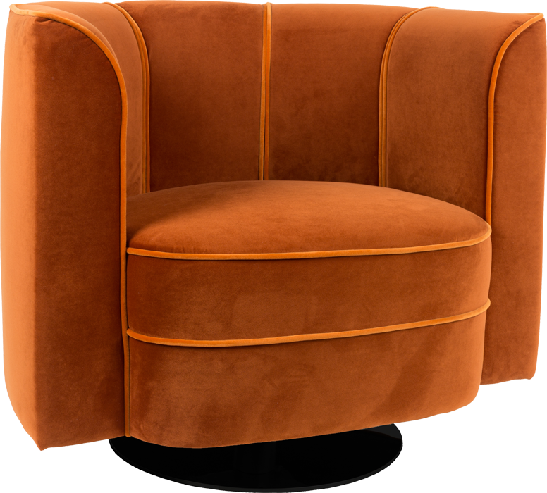 Dutchbone Flower retro kreslo - Oranžová