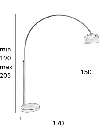 Zuiver Metal Bow stojanová lampa 10