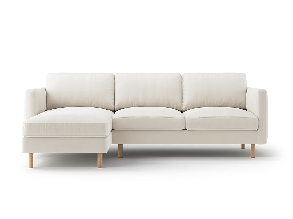 Micadoni Eden dizajnová sedačka - Svetlobéžová, Ľavá, Zamat, 250 cm