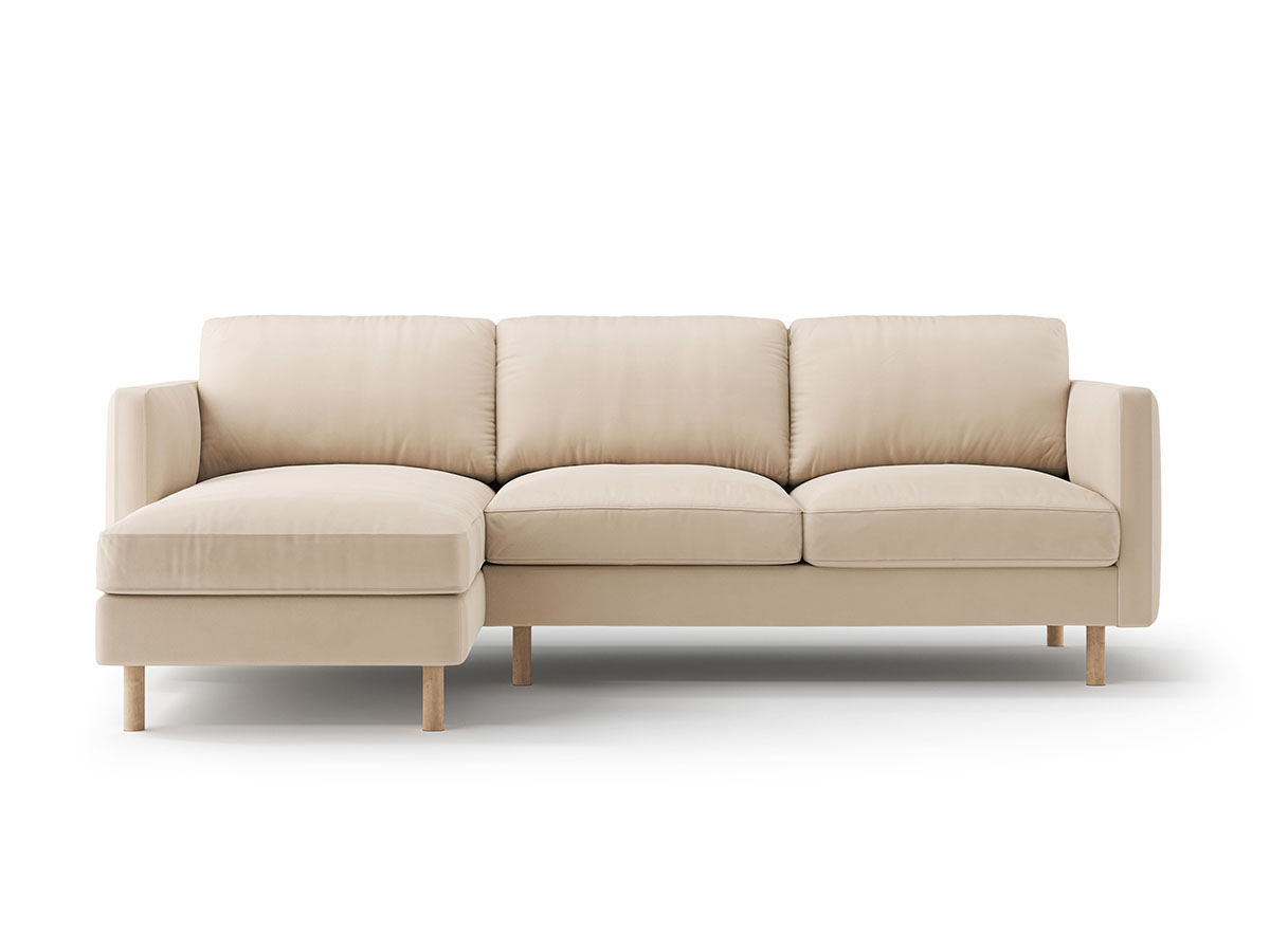 Micadoni Eden dizajnová sedačka - Béžová, Ľavá, Zamat, 250 cm