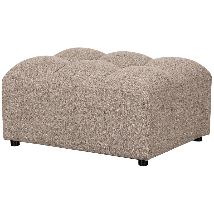 Woood Allure čalúnený ottoman - Svetlohnedá