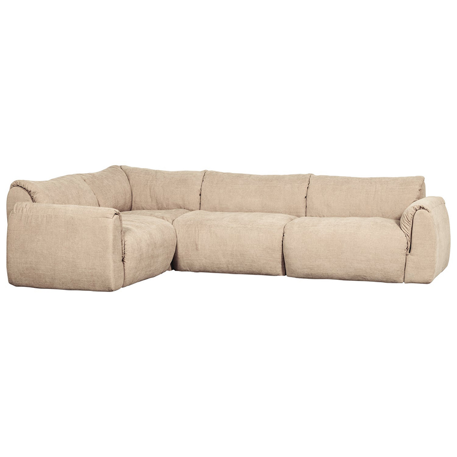 Woood Baggy rohová sedačka - Béžová, Ženilka, Ľavá