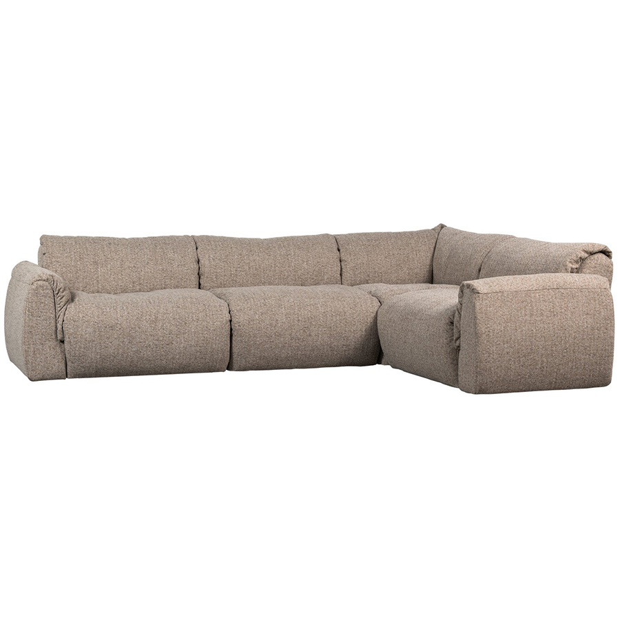 Woood Baggy rohová sedačka - Hnedá, Melanž, Pravá