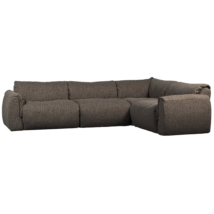 Woood Baggy rohová sedačka - Sivá, Melanž, Pravá