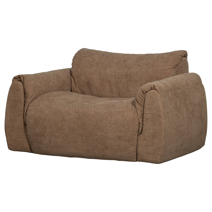 Woood Baggy dvojmiestne čalúnené kreslo - Hnedá, Ženilka