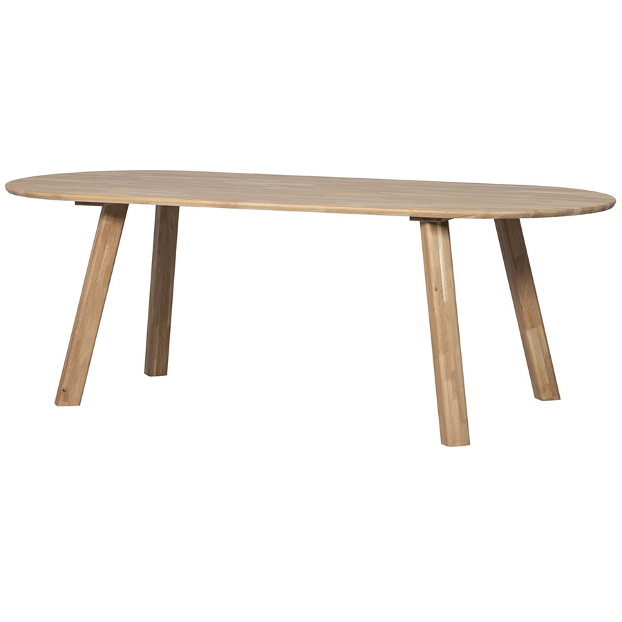 Woood Tablo drevený ovalny stôl - 220x90 cm, Prírodná