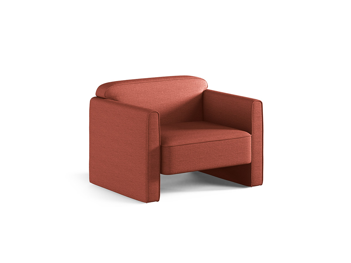 Micadoni Abby čalúnené látkové kreslo - Terracotta