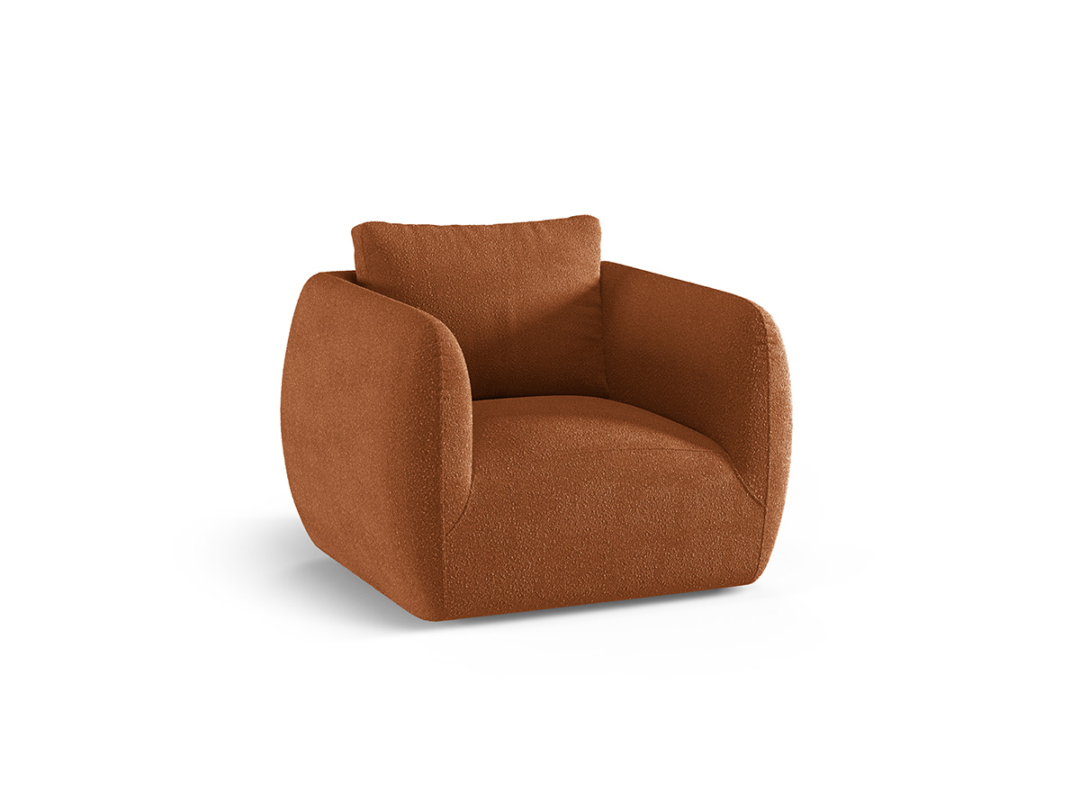 Micadoni Iga otočné bouclé kreslo - Terracotta