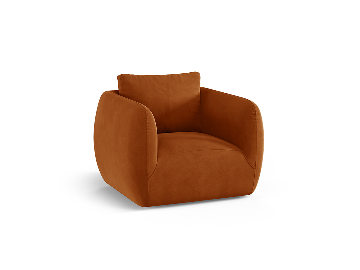 Micadoni Iga otočné zamatové kreslo - Terracotta