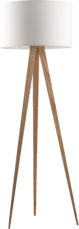 Zuiver Tripod Wood stojace lampy - Biela
