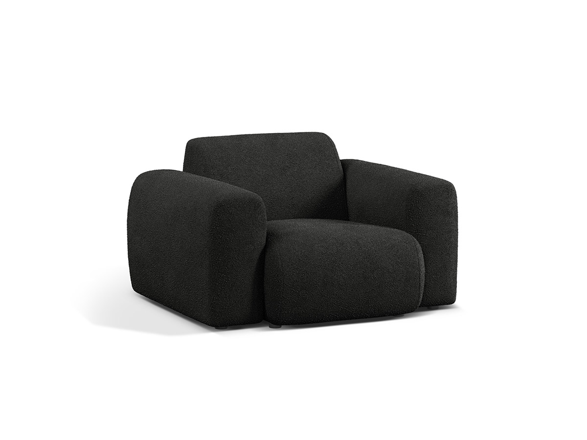 Micadoni Molino bouclé kreslo - Čierna