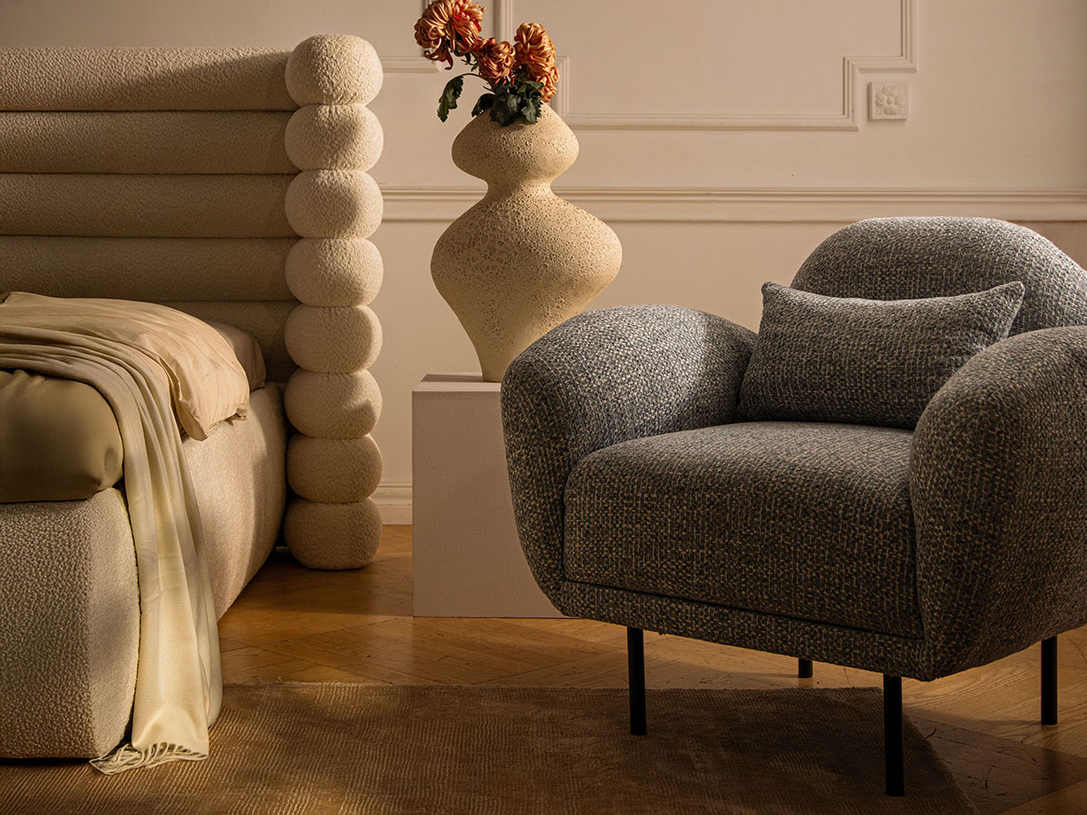 Micadoni Poppy bouclé kreslo 6