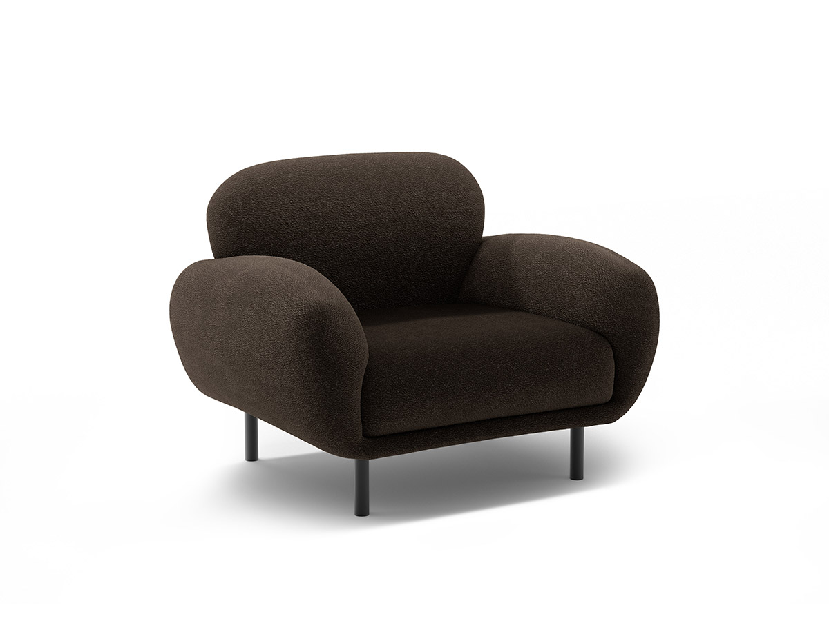 Micadoni Poppy bouclé kreslo - Hnedá
