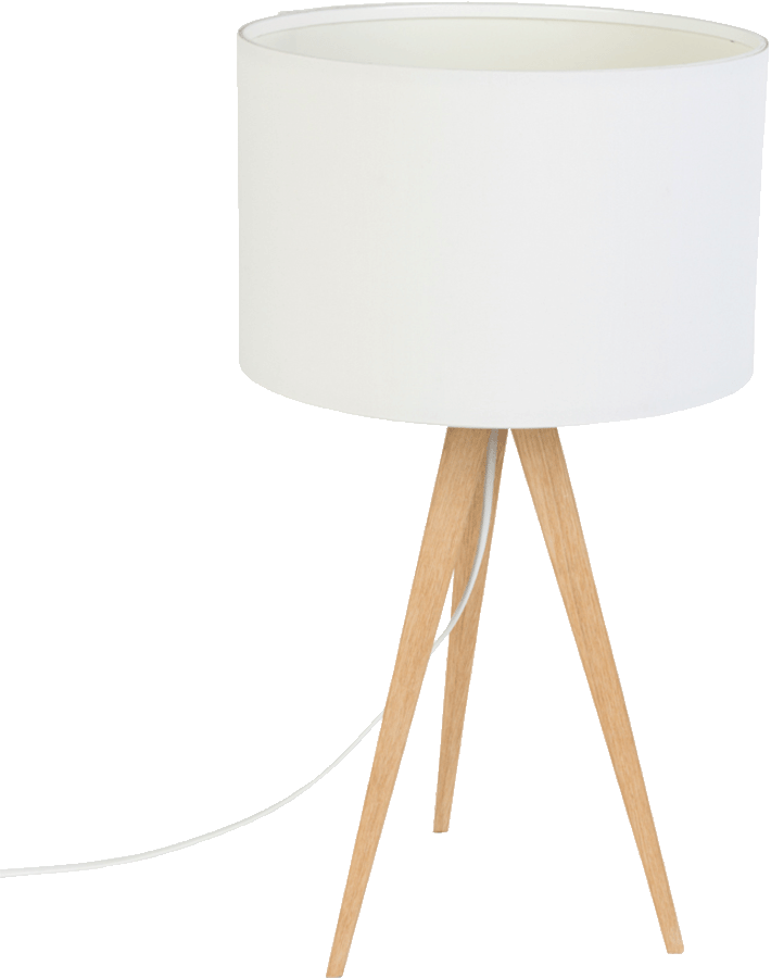 Zuiver Tripod Wood stolná lampa - Biela