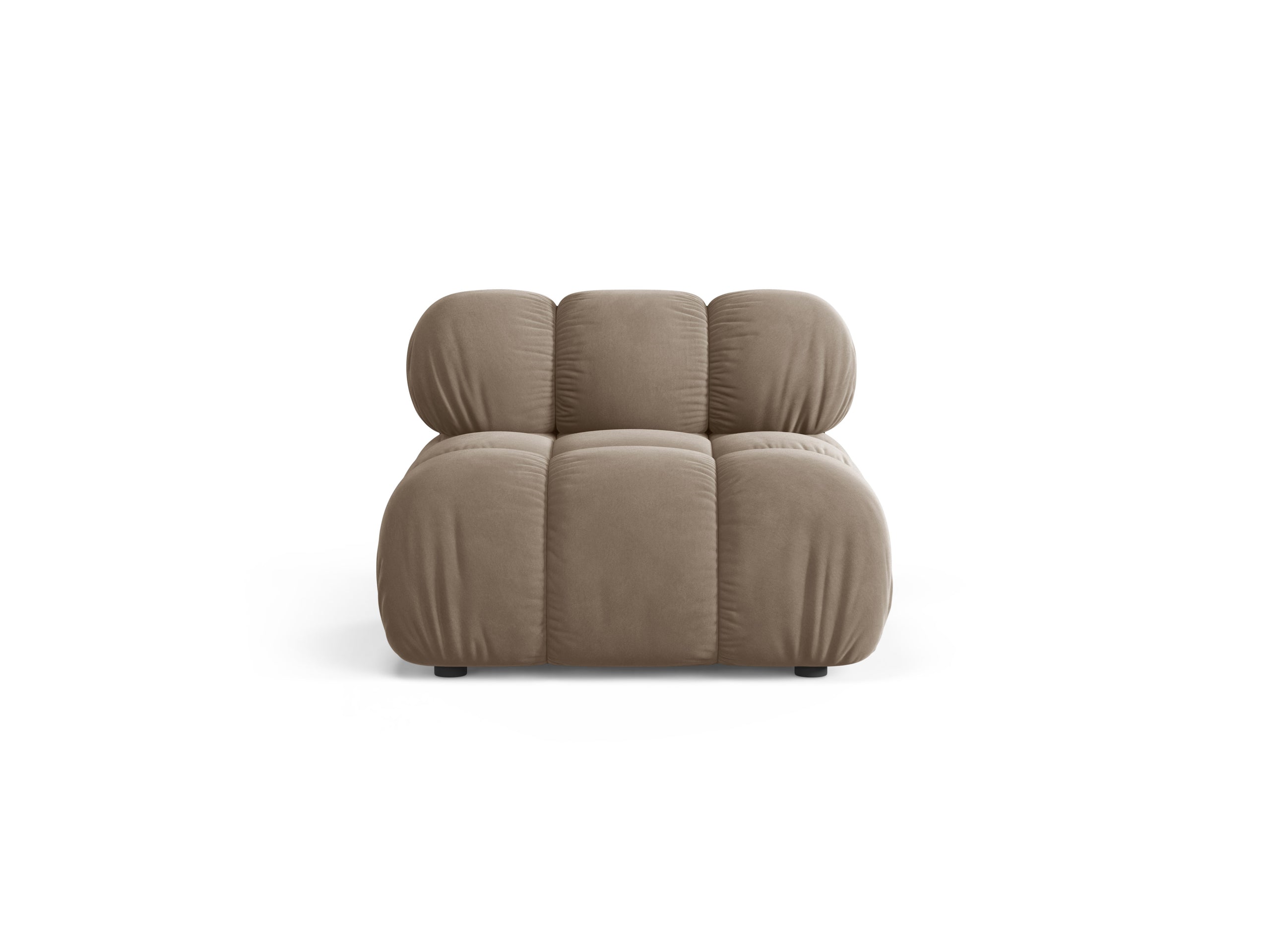 Micadoni Bellis modul sedačky 94 × 94 cm - Zamat Bluvel (Blu40) - Kapučínová