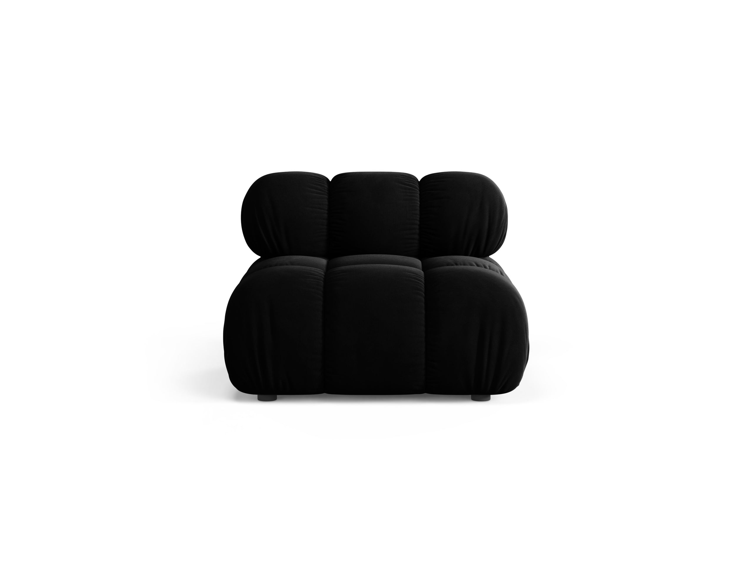 Micadoni Bellis modul sedačky 94 × 94 cm - Zamat Venus (Ven2923) - Čierna