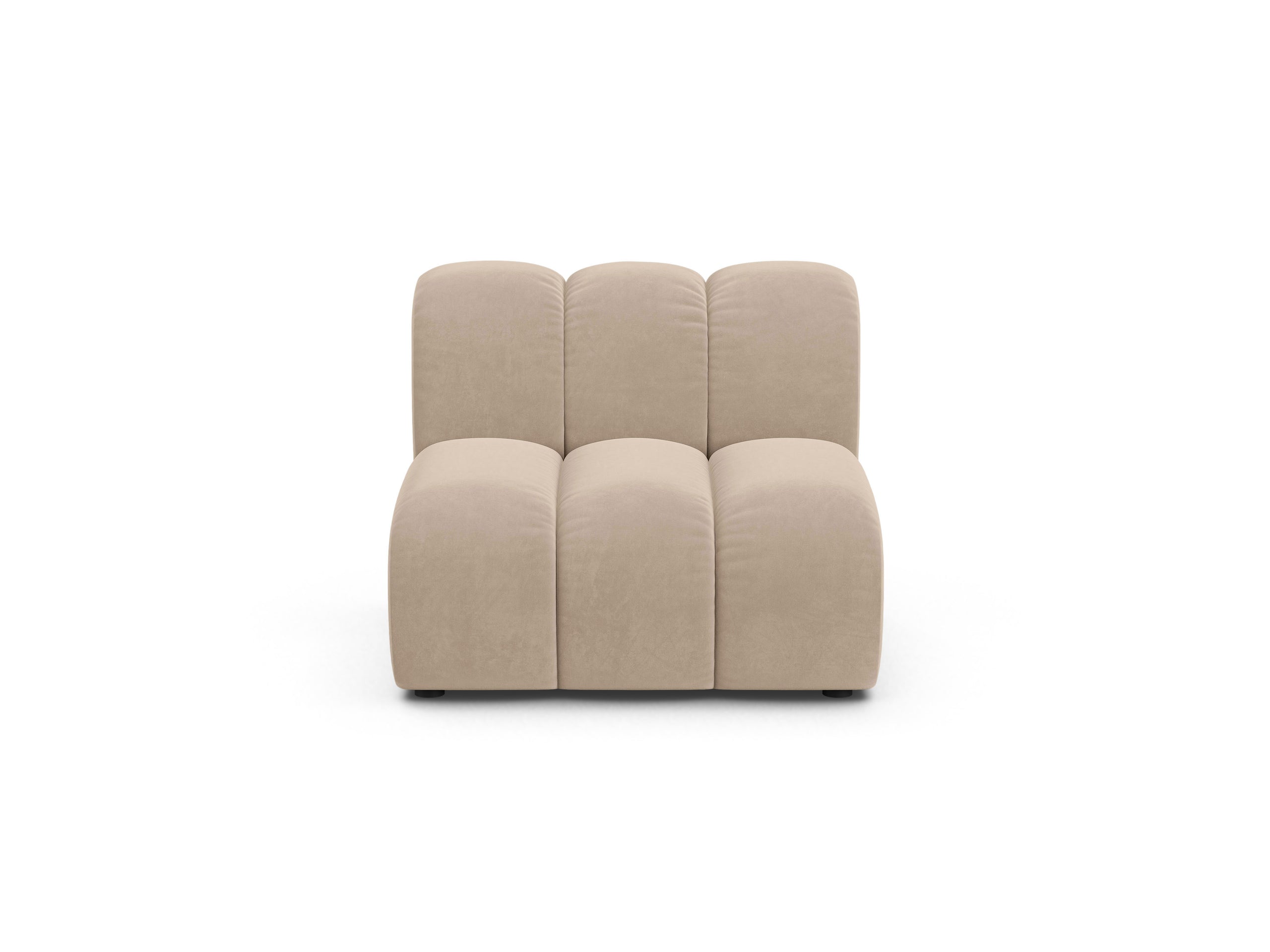 Micadoni Lupine modul sedačky bez podrúčok 92 × 95 cm - Zamat Venus (Ven2928) - Béžová