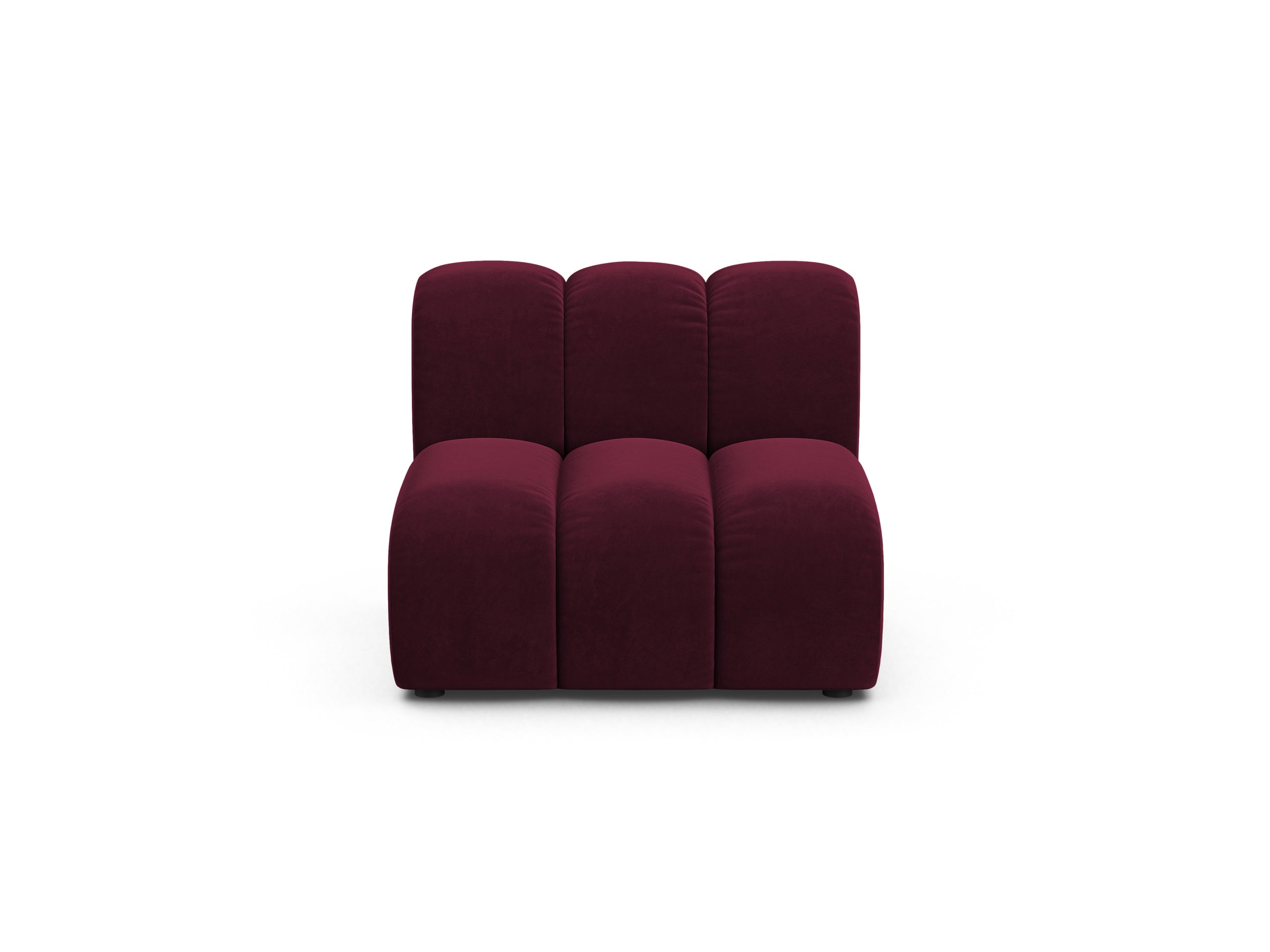 Micadoni Lupine modul sedačky bez podrúčok 92 × 95 cm - Zamat Venus (Ven2932) - Vínová
