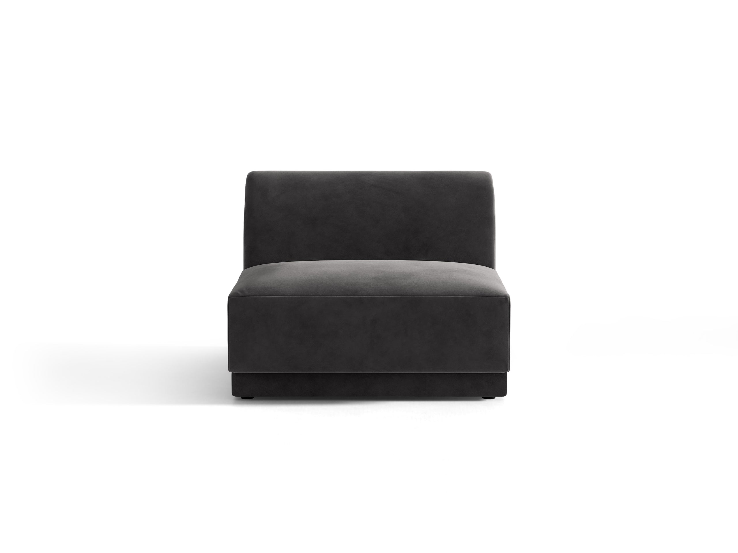 Micadoni Miley modul sedačky 75 × 90 cm - Zamat Bluvel (Blu14) - Sivá