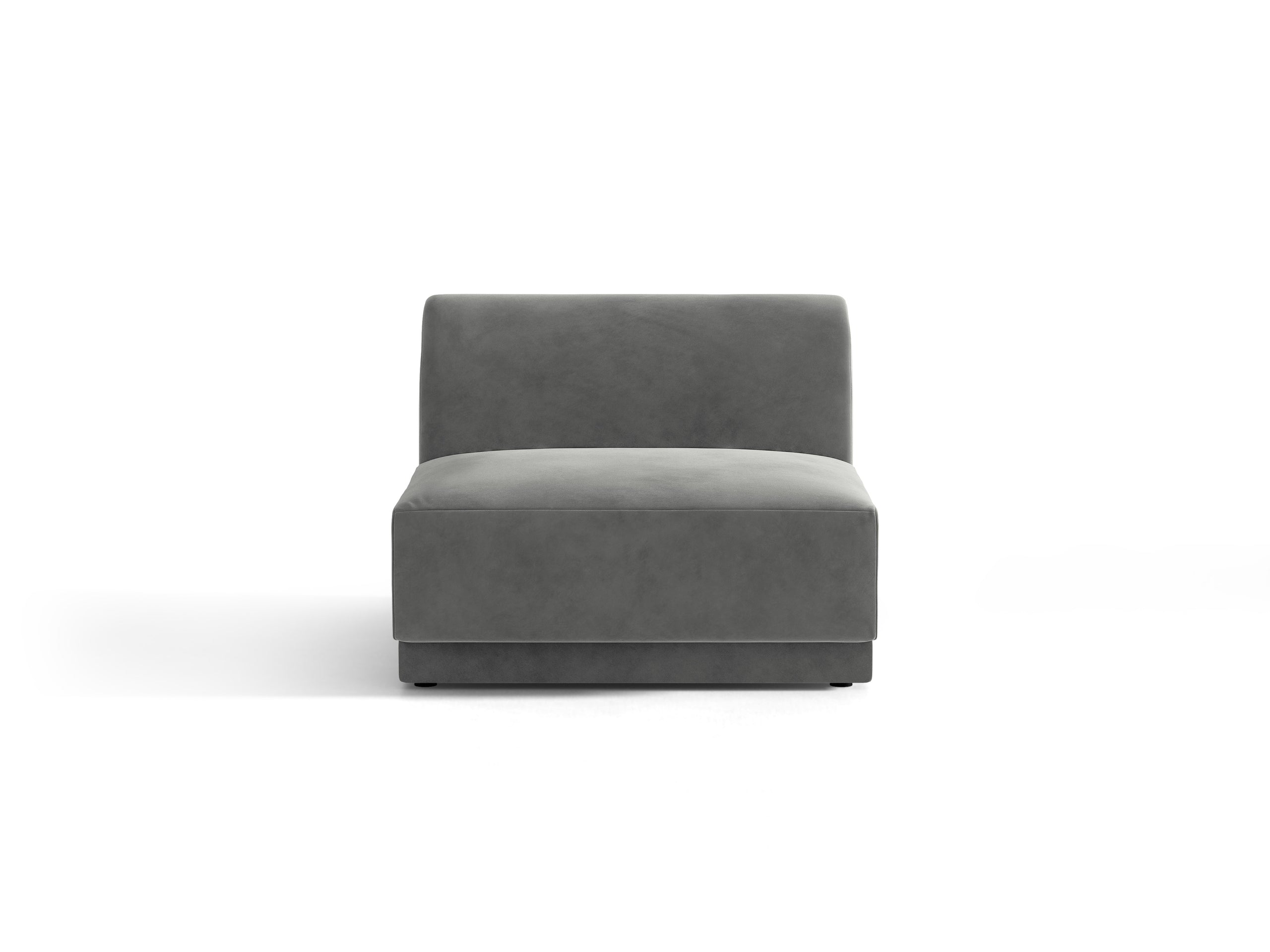 Micadoni Miley modul sedačky 75 × 90 cm - Zamat Venus (Ven2929) - Svetlosivá