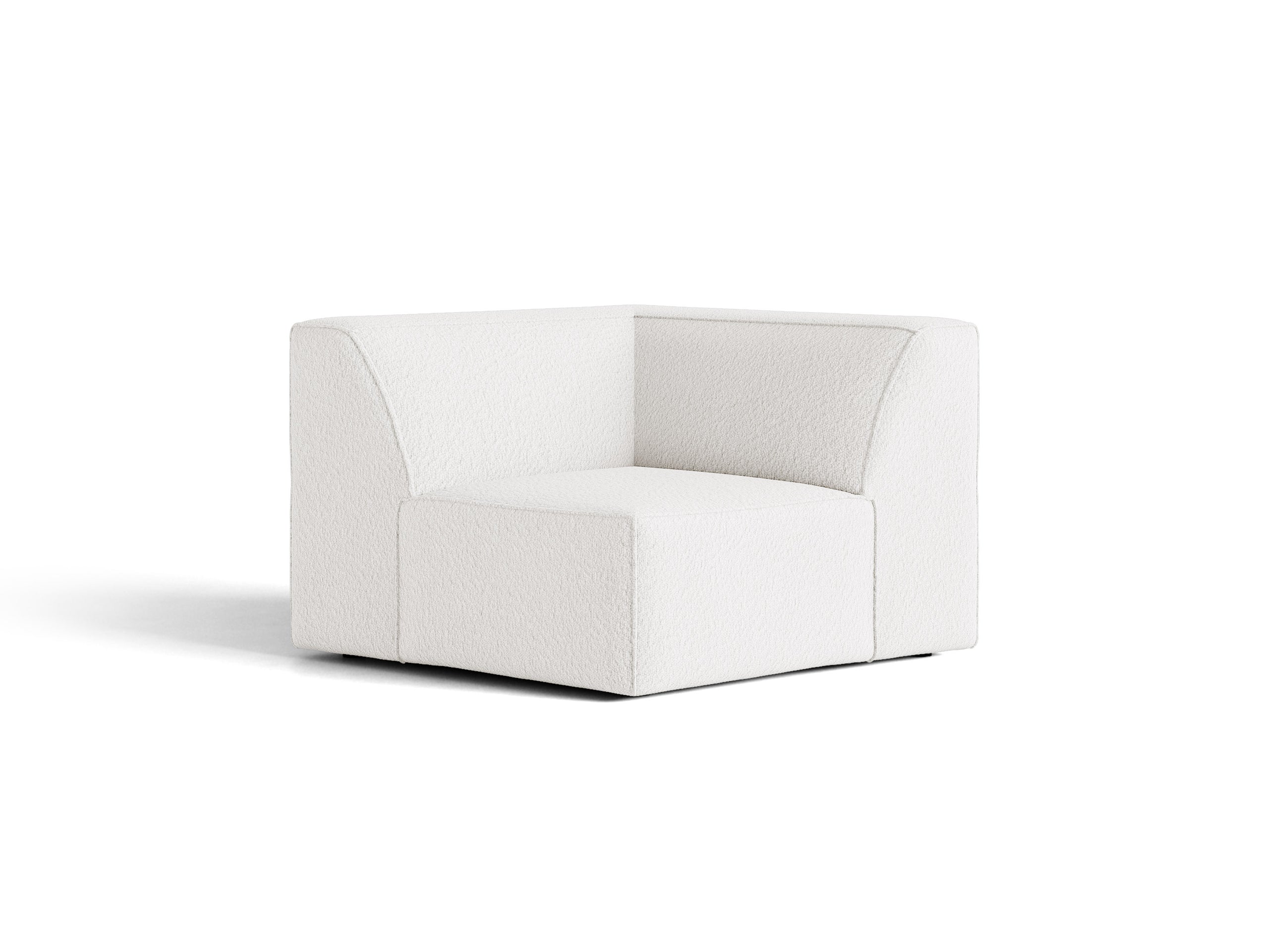 Micadoni Jodie rohový modul sedačky 99 × 99 cm - Buklé Baloo (Bal2073) - Biela