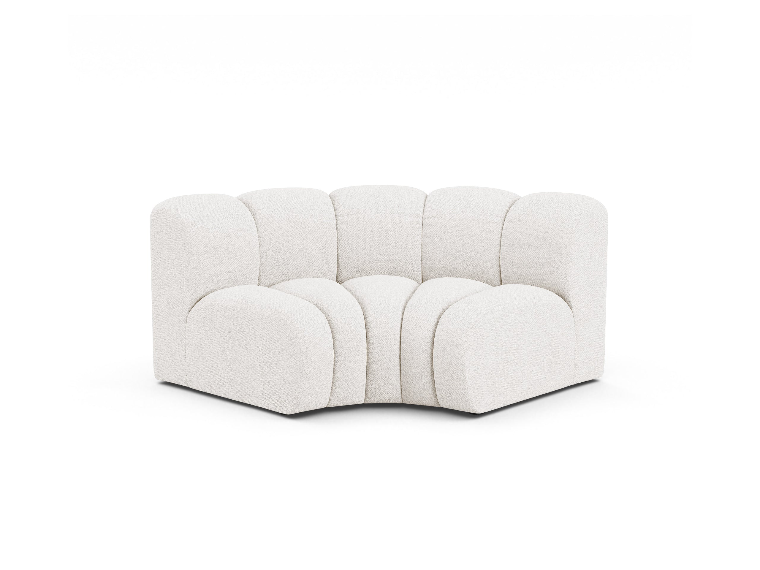 Micadoni Lupine rohový modul sedačky 185 × 95 cm - Buklé Baloo (Bal2073) - Biela