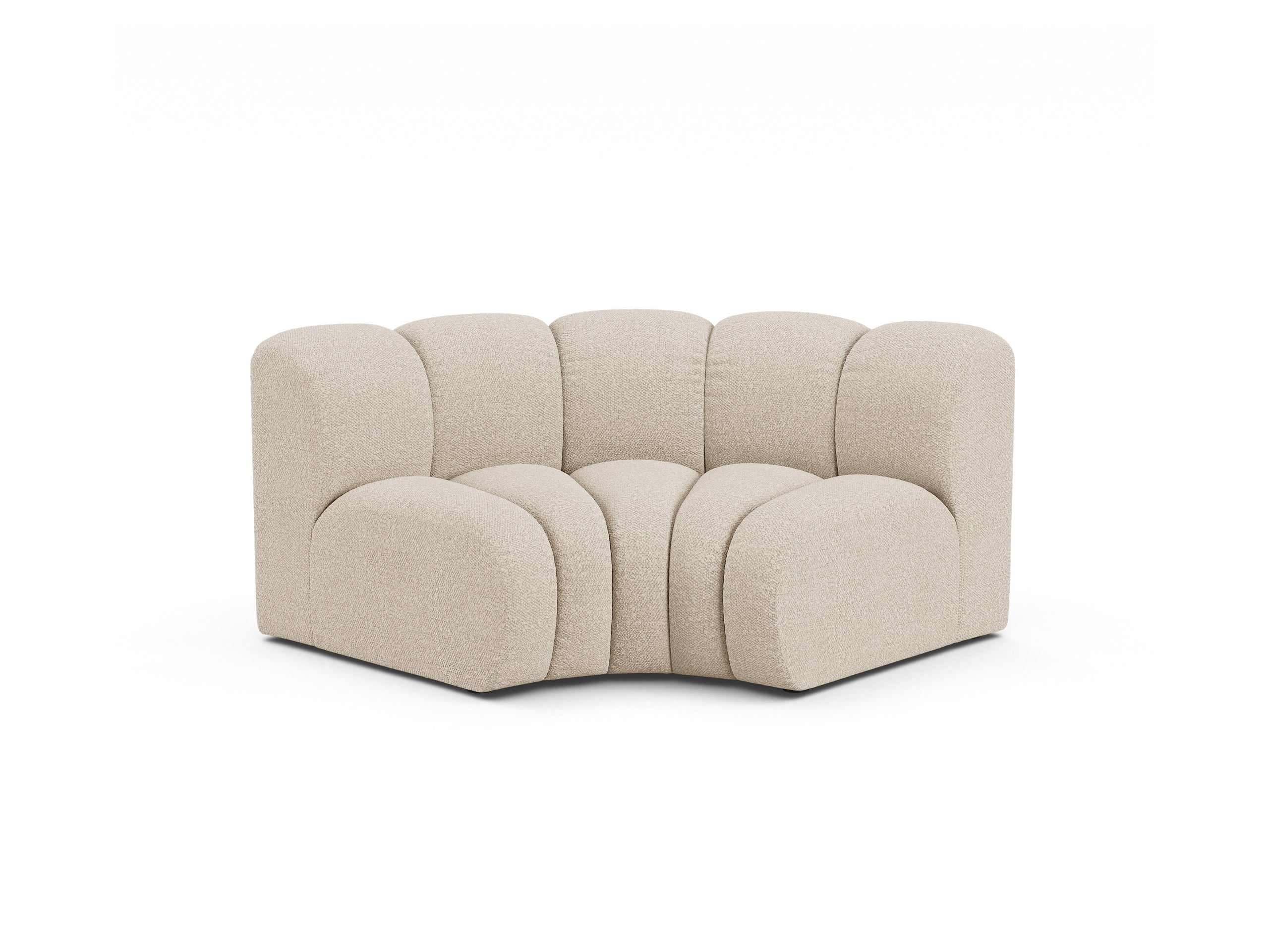 Micadoni Lupine rohový modul sedačky 185 × 95 cm - Buklé Baloo (Bal2074) - Béžová