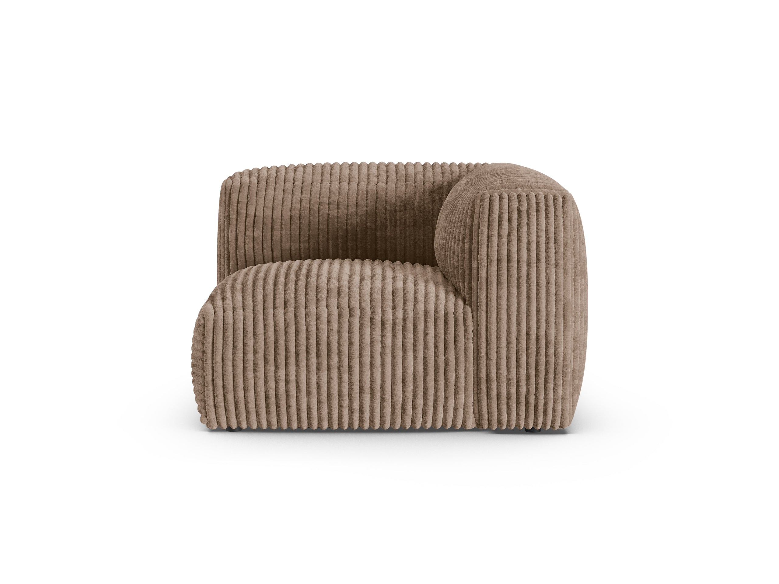 Micadoni Martina rohový modul sedačky - Menčester Tilia (Til17) - Žaluďová - Nohy: Čierny plast - Variant 90 cm