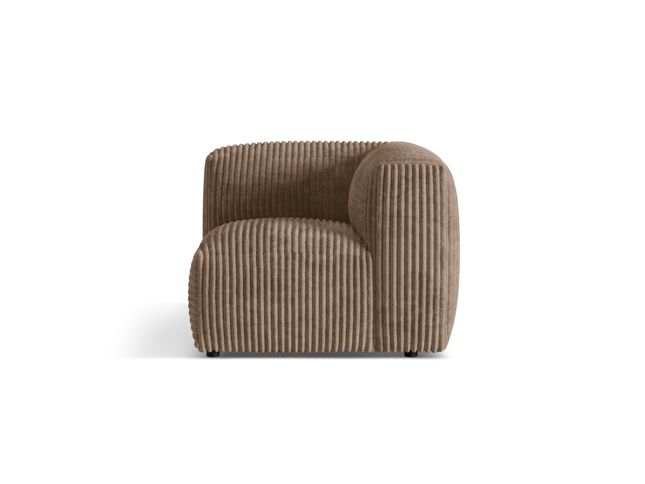 Micadoni Martina rohový modul sedačky - Menčester Tilia (Til17) - Žaluďová - Nohy: Čierny plast - Variant 68 cm