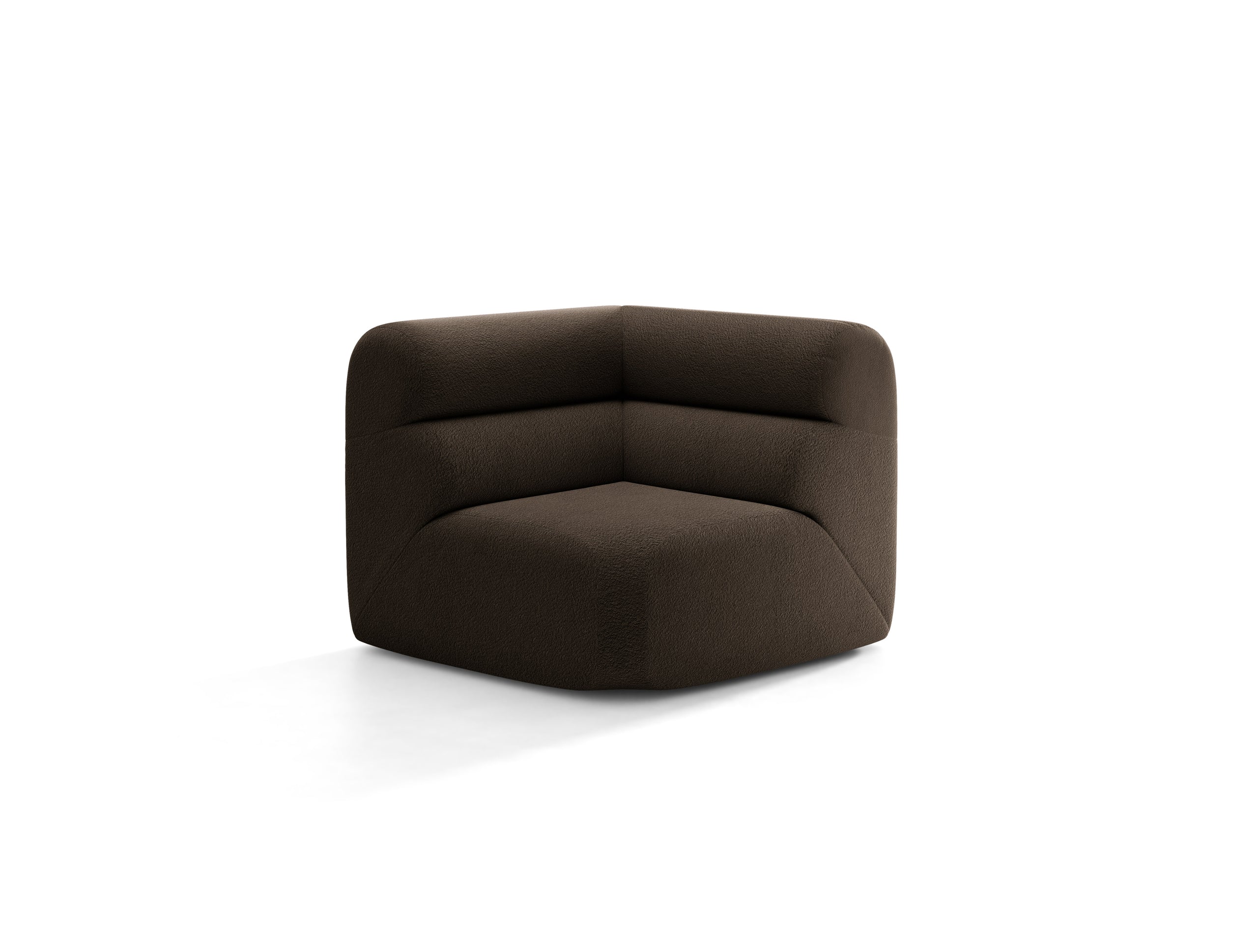 Micadoni Neo rohový modul sedačky 100 × 100 cm - Buklé Baloo (Bal2081) - Hnedá