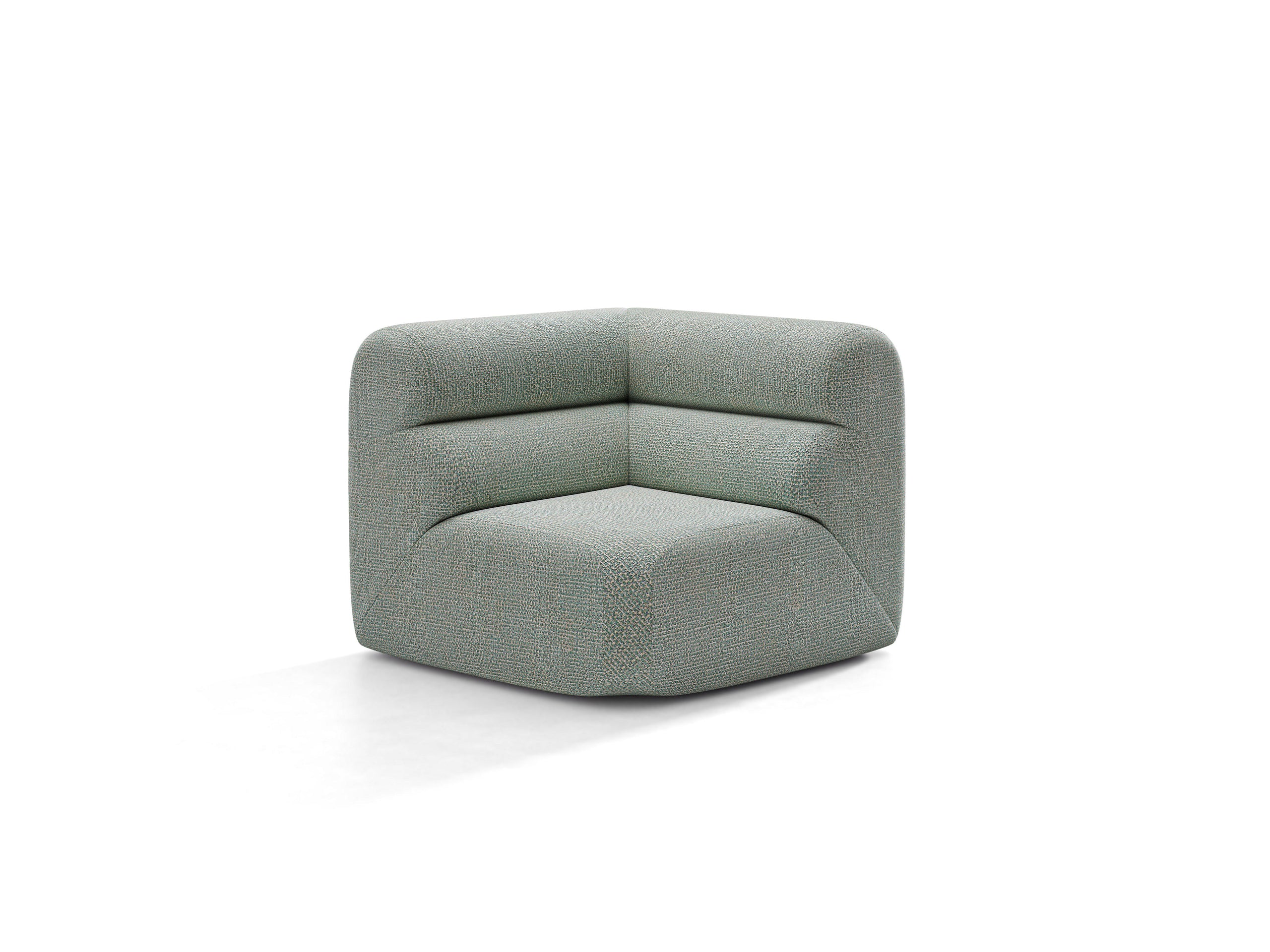 Micadoni Neo rohový modul sedačky 100 × 100 cm - Ženilka SILENCIO (Sil72) - Tlmená modrá