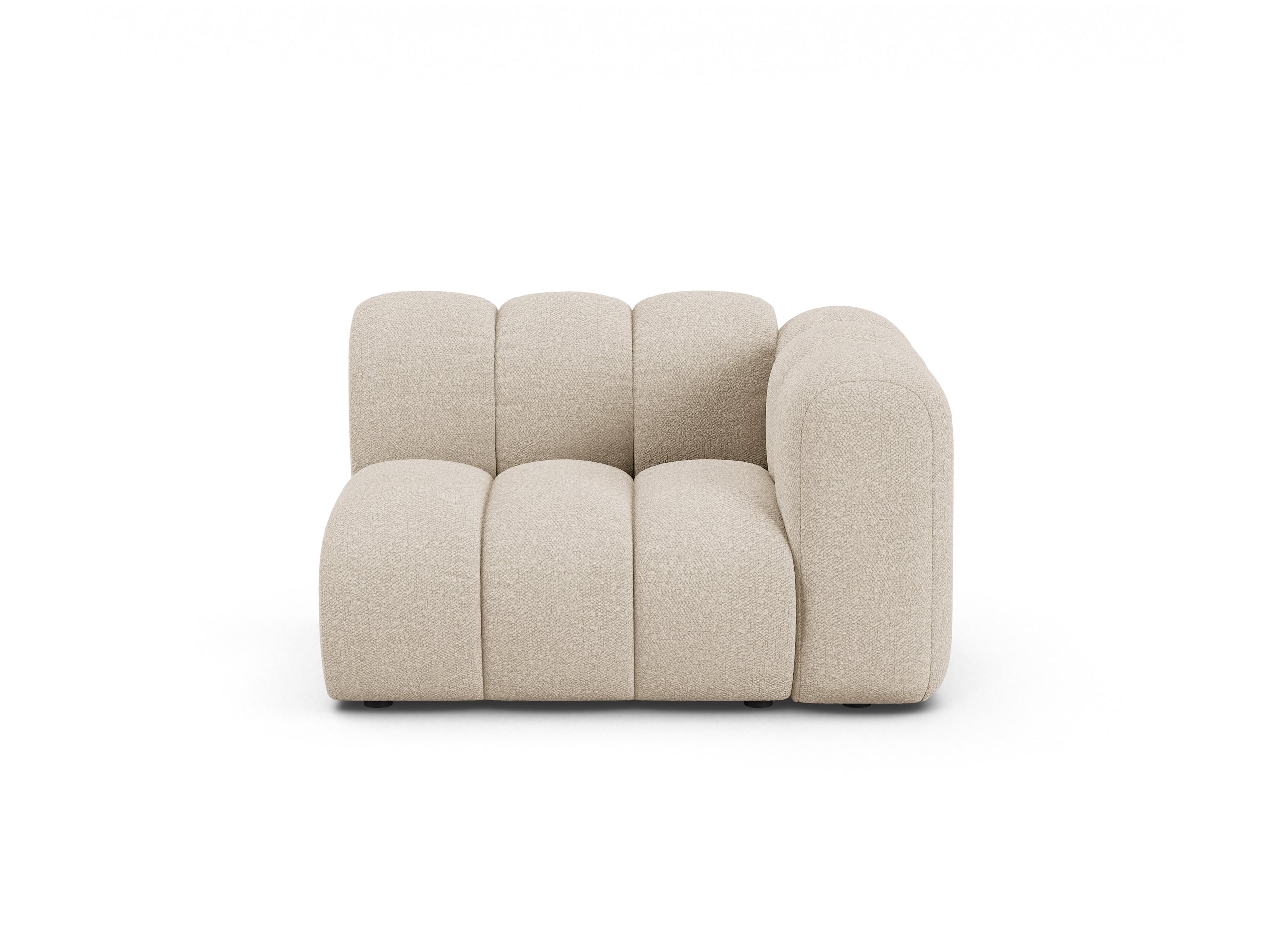 Micadoni Lupine modul sedačky s podrúčkou 115 × 95 cm - Buklé Baloo (Bal2074) - Béžová - Pravé prevedenie