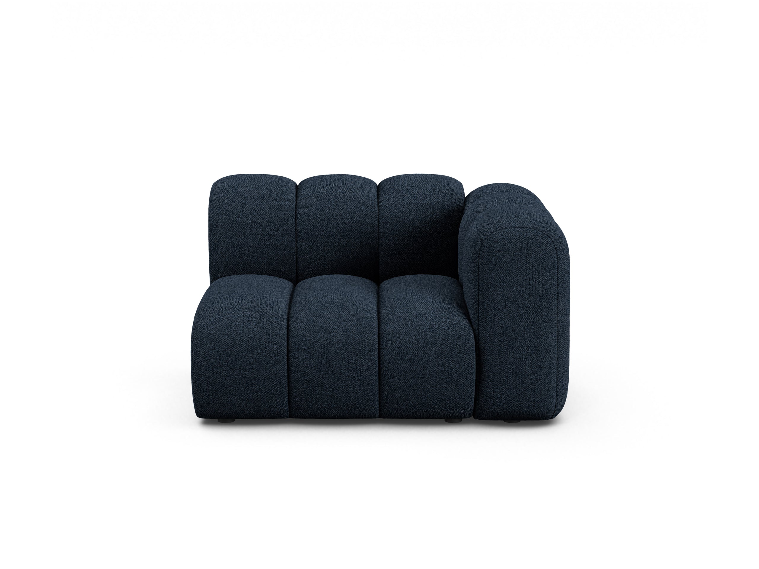 Micadoni Lupine modul sedačky s podrúčkou 115 × 95 cm - Buklé Baloo (Bal2088) - Tmavomodrá - Pravé prevedenie