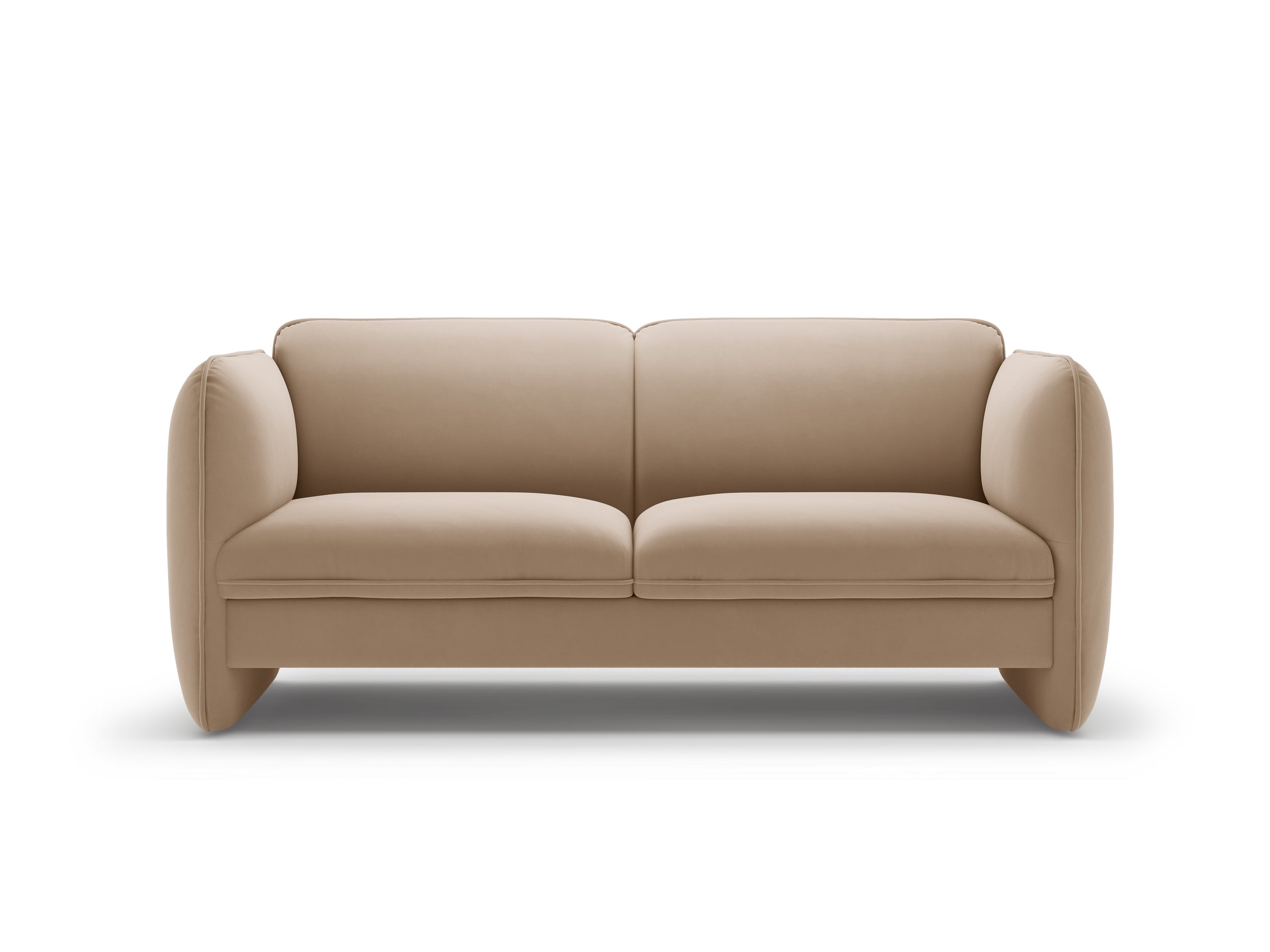 Micadoni Georgia dvojmiestna pohovka 168 × 90 cm - Zamat Magic Velvet (Ma2282) - Mandľová béžová