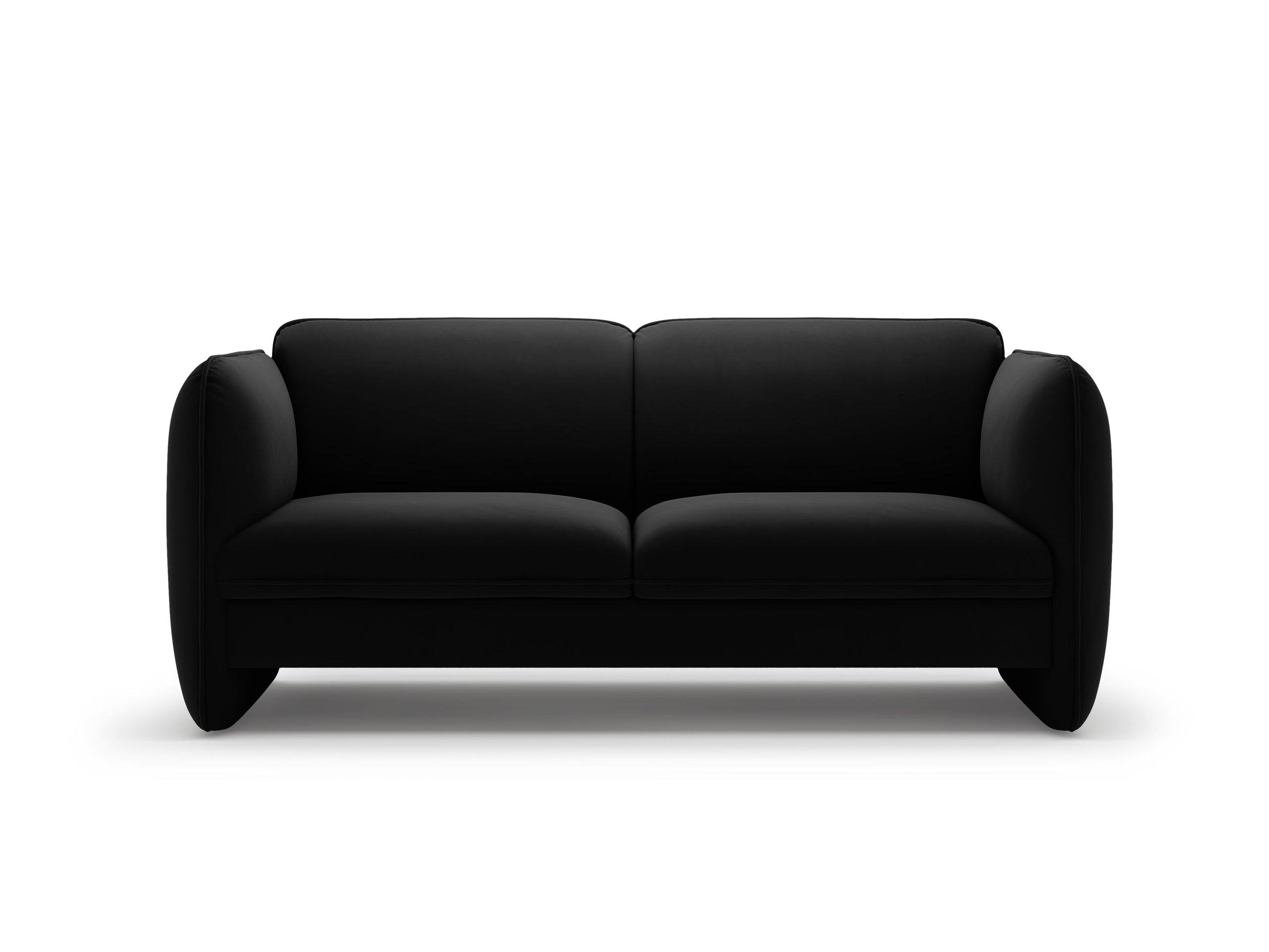 Micadoni Georgia dvojmiestna pohovka 168 × 90 cm - Zamat Magic Velvet (Ma2219) - Čierna