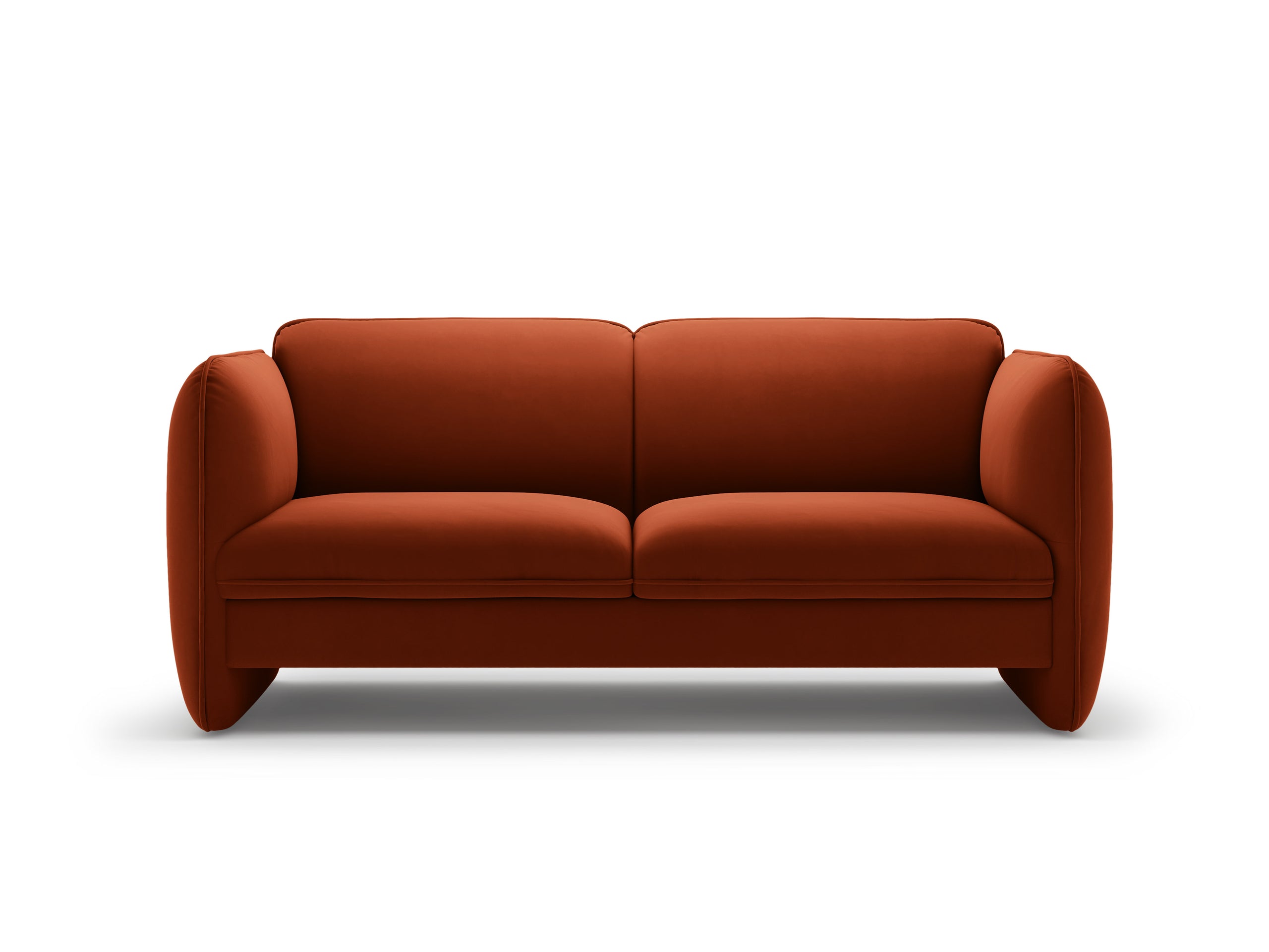 Micadoni Georgia dvojmiestna pohovka 168 × 90 cm - Zamat Magic Velvet (Ma2285) - Červenohnedá