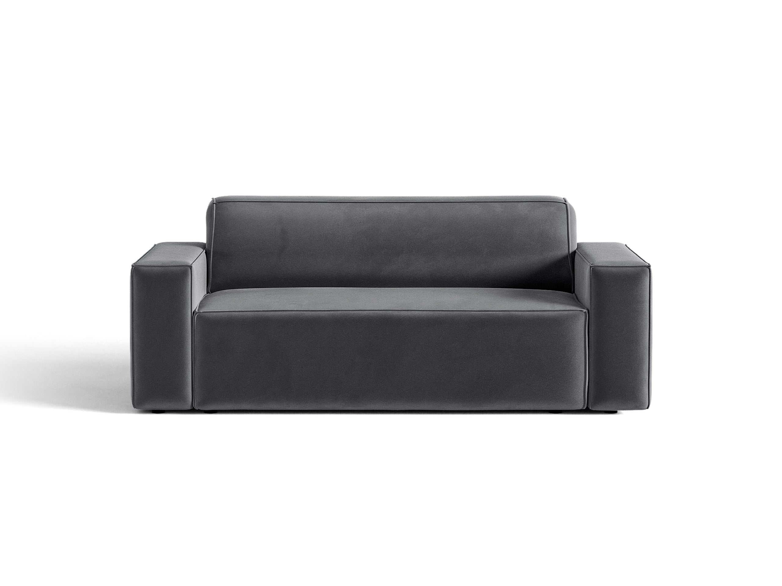 Micadoni Jodie dvojmiestna pohovka 175 × 99 cm - Zamat Bluvel (Blu14) - Sivá