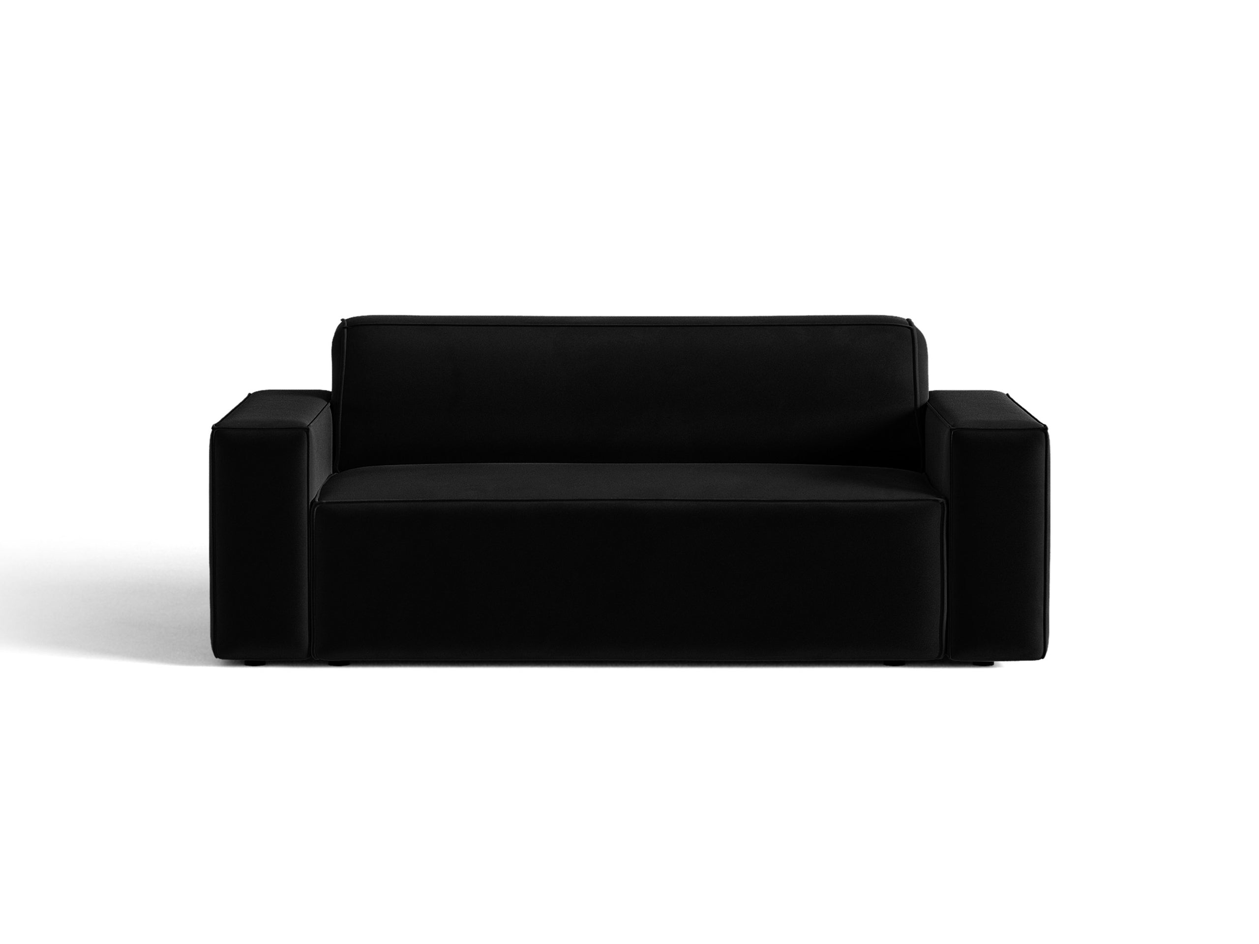 Micadoni Jodie dvojmiestna pohovka 175 × 99 cm - Zamat Bluvel (Blu19) - Čierna