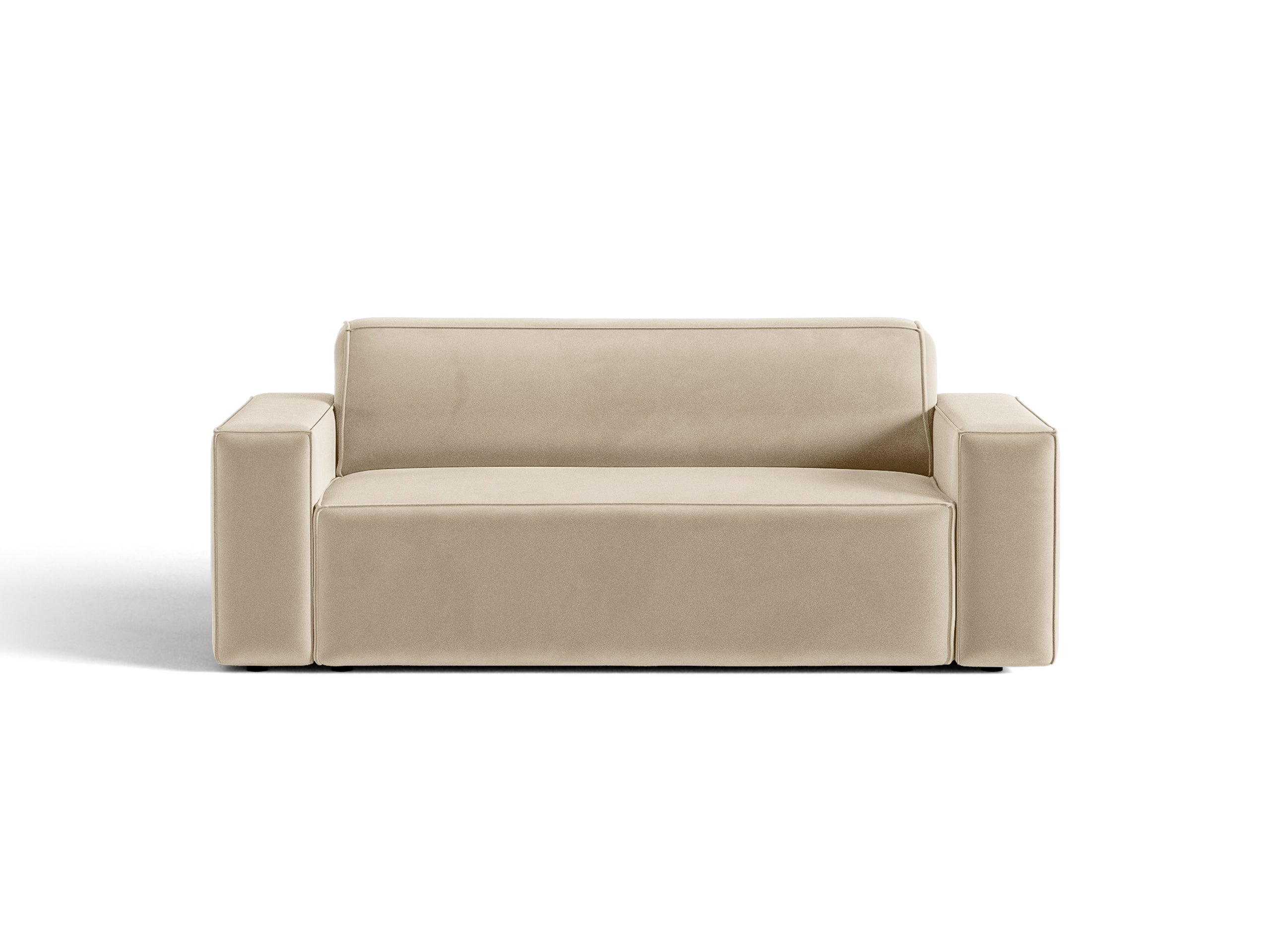 Micadoni Jodie dvojmiestna pohovka 175 × 99 cm - Zamat Bluvel (Blu30) - Tmavobéžová